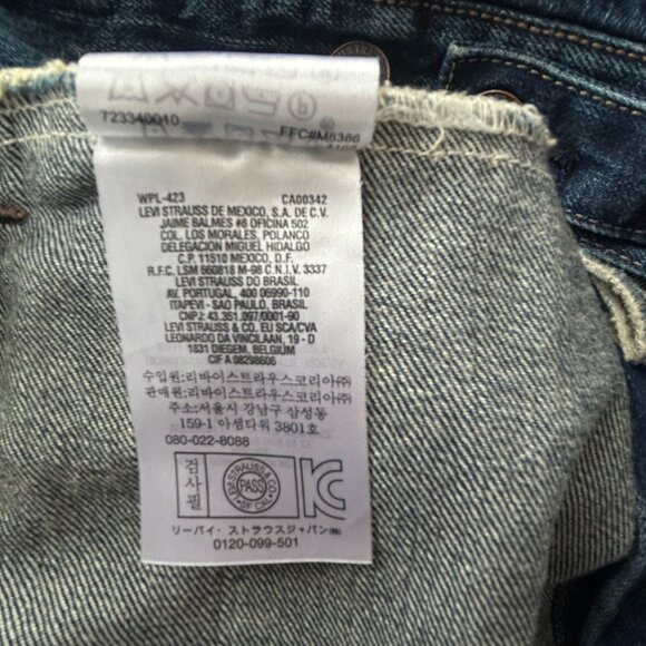 Levi’s Men’s Denim Trucker Jacket with Orange Corduroy Collar – Size Small - Picture 10 of 10